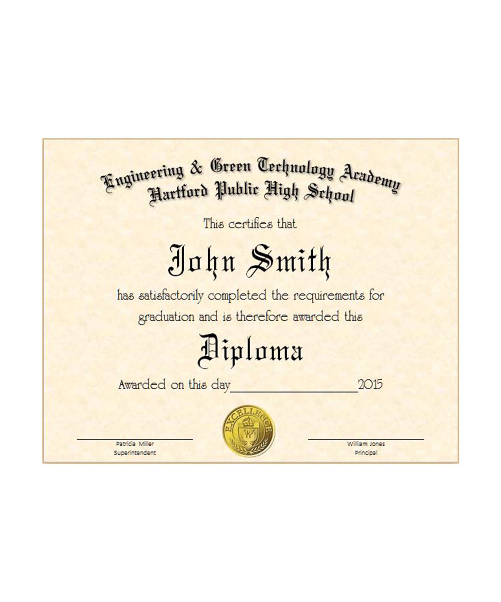 Custom Diploma Example | Rose Therese