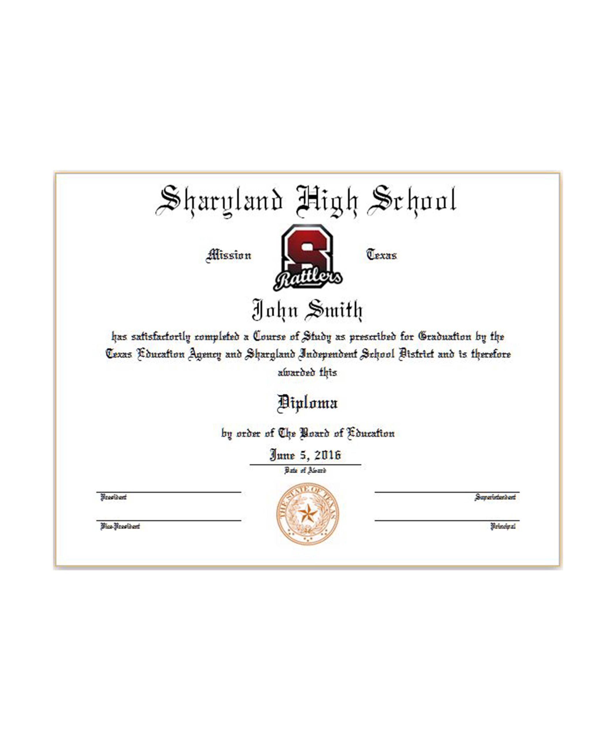 Custom Diploma Example | Rose Therese
