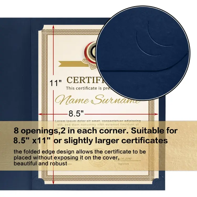 Certificate Holders with Elegant Gold-Trim - Image 2