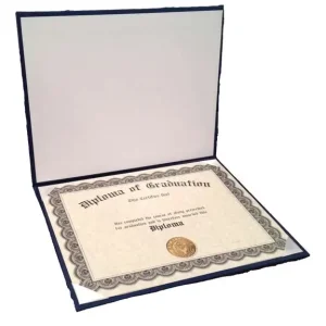 Diploma Cover w/ Stock Printed Diploma